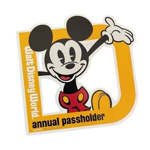 Disney Parks Walt Disney World Annual Passholder Magnet Mickey Mouse Yellow